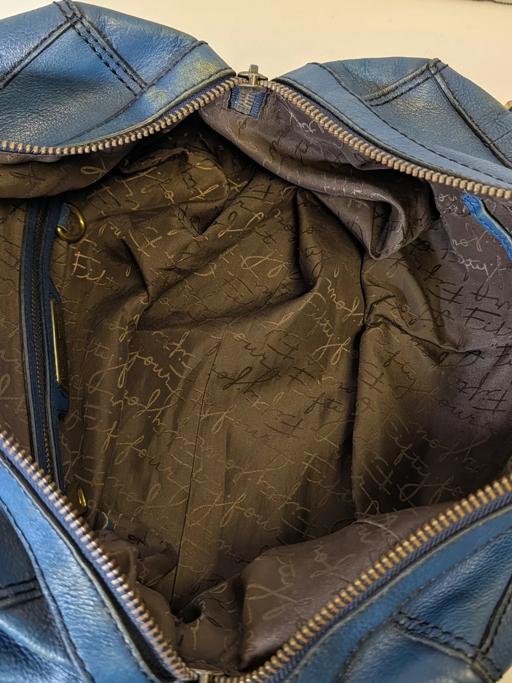 Fossil satchel navy